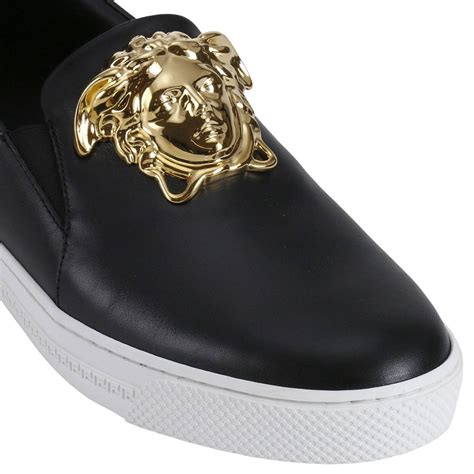 versace black formal shoes